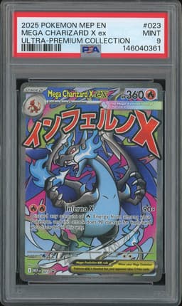 2025 Pokemon MEP EN Ultra-Premium Collection Mega Charizard X ex #023 PSA 9