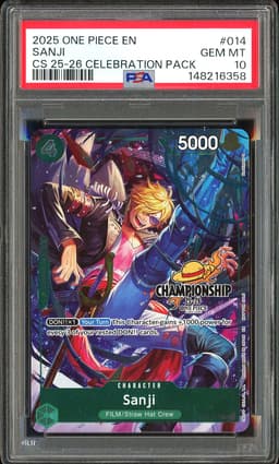 One Piece Sanji #014 One Piece Promotion Cards CS 25-26 Celebration Pack PSA 10
