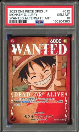 One Piece Monkey D. Luffy #ST01-012 Pillars of Strength Wanted Poster PSA 10