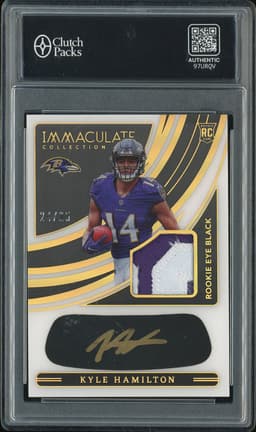 2022 Panini Immaculate Collection Rookie Eye Black Kyle Hamilton #REB-KHA Autograph /25