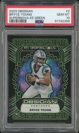 2023 Obsidian Supernova Bryce Young #2 Electric Etch Green /35 PSA 10