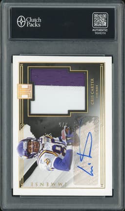 2021 Panini Impeccable Impeccable Patch Autographs Cris Carter #IPA-CC Autograph /2