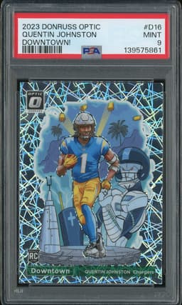 2023 Donruss Optic Downtown! Quentin Johnston #D16 PSA 9