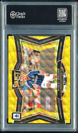2024-25 Panini Prizm Serie A Field Level Wesley Sneijder #244 Gold Wave /10