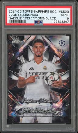 2024-25 Topps Sapphire UCC Jude Bellingham #SS20 Sapphire Selections Black /10 PSA 9