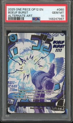 One Piece Boeuf Burst #OP12-060 OP12 Alternate Art PSA 10