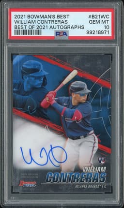 2021 Bowman's Best Best of 2021 Autographs William Contreras #B21WC PSA 10