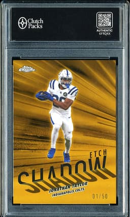 2025 Topps Chrome Shadow Etch Jonathan Taylor #SE-17 Gold /50