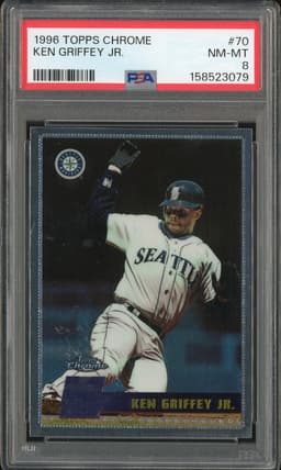 1996 Topps Chrome Ken Griffey Jr. #70 PSA 8