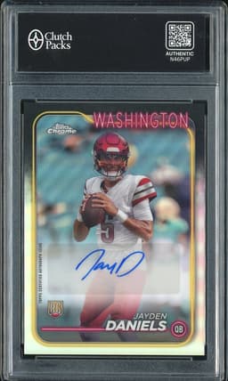 2024 Topps Chrome Chrome Base Autograph Variation Jayden Daniels #RA-JDA Autograph