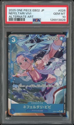 One Piece Nefeltari Vivi #EB02-026 Anime 25th Collection SR Alternate Art PSA 10