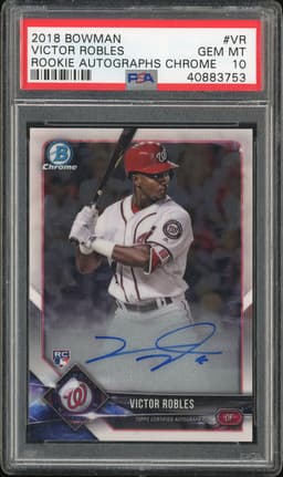 2018 Bowman Chrome Rookie Autographs Victor Robles #VR PSA 10