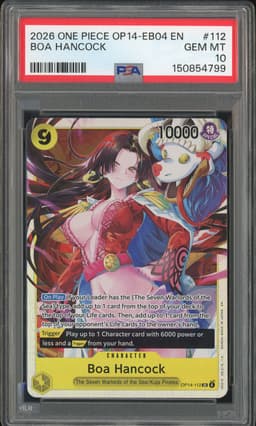 One Piece Boa Hancock #OP14-112 The Azure Sea's Seven SR PSA 10