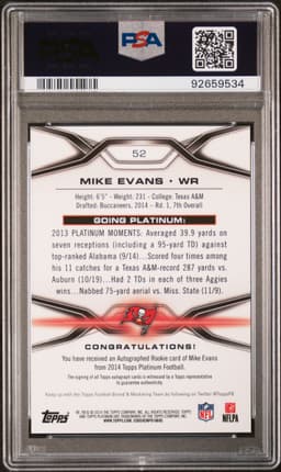 #52 MIKE EVANS