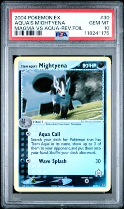 #30 TEAM AQUA'S MIGHTYENA-REVERSE FOIL
