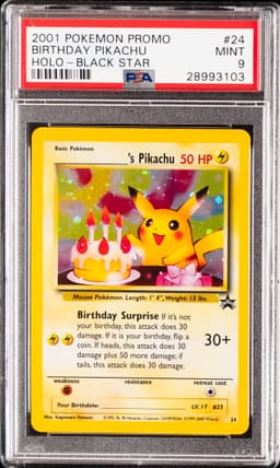 #24 BIRTHDAY PIKACHU-HOLO