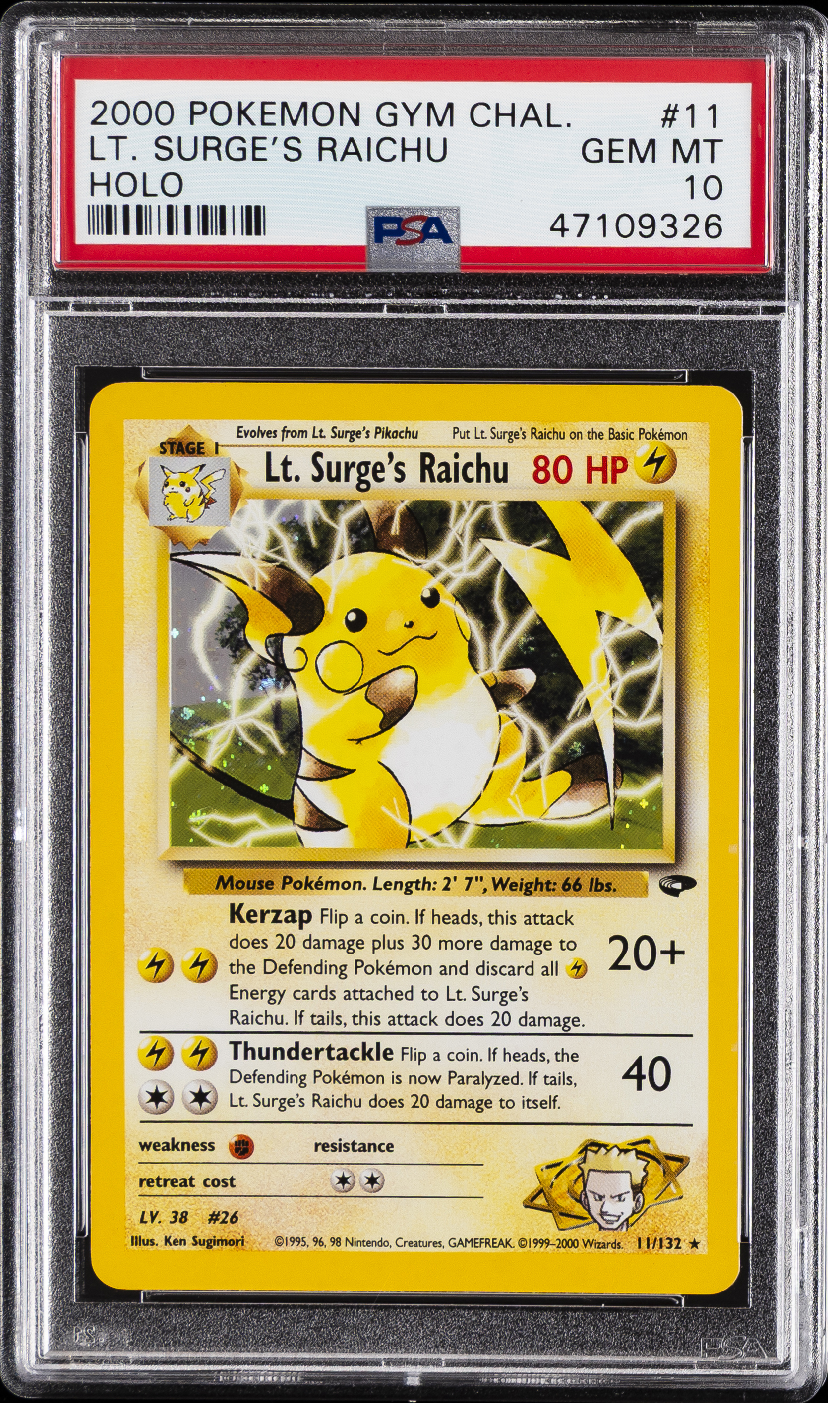 #11 LT. SURGE'S RAICHU