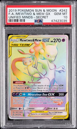 #242 FULL ART/MEWTWO & MEW GX
