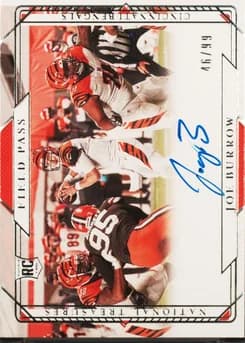 2020 Panini National Treasures Rookie Signatures Field Pass #FPJB Joe Burrow