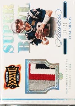 2021 Panini Flawless Super Bowl Swatches #SBS9 Tom Brady Silver