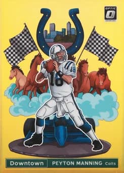2021 Panini Donruss Optic Downtown #DT18 Peyton Manning Gold