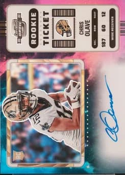 2022 Panini Contenders Optic #109 Chris Olave Variation-Autograph-Nebula