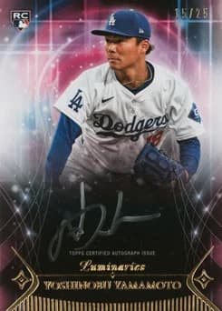 2024 Topps Luminaries Spark of Light Autographs #SLAYY Yoshinobu Yamamoto