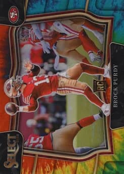 2022 Panini Select #493 Brock Purdy Tie-Dye Prizm