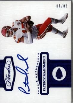2017 Panini Flawless Rookie Autographs Sapphire #4 Patrick Mahomes II/10