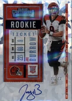 2020 Panini Contenders Cracked Ice #101B Joe Burrow AU EXCH
