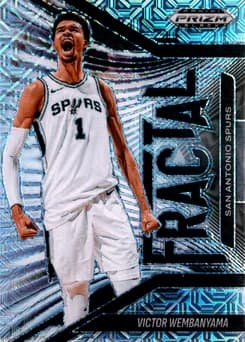 2024 Panini Prizm Black Fractal #10 Victor Wembanyama Mojo Prizm