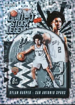 2025 Topps Limited Stock Legends #LST-2 Dylan Harper Flash Drop