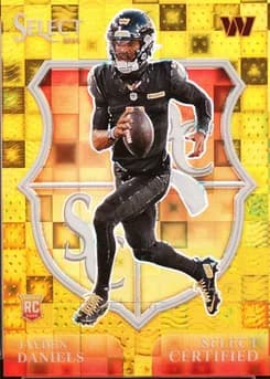 2024 Panini Select Select Certified Rookies #2 Jayden Daniels Gold Prizm