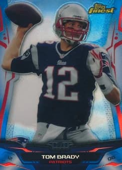 2014 Finest Blue Refractors #97 Tom Brady