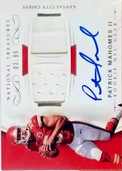 2017 Panini National Treasures Rookie NFL Gear Dual Material Signatures #18 Patrick Mahomes II/99