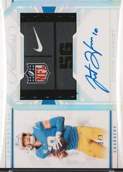2023 Panini Flawless Laundry Tag Signatures #LTSJHE Justin Herbert