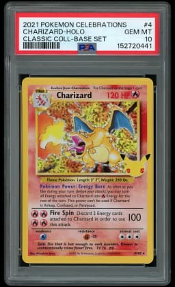 2021 Celebrations Classic Collection Charizard #4 PSA 10