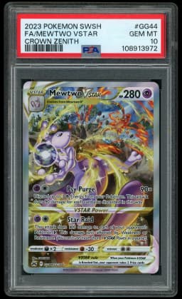 2023 Crown Zenith Mewtwo VSTAR #GG44 PSA 10