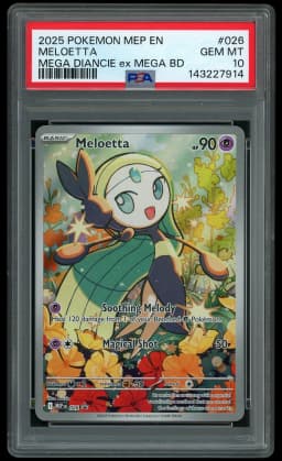 2025 Black Star Promo Meloetta #26 PSA 10