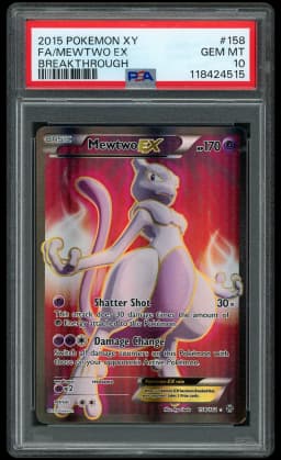 2015 Breakthrough Mewtwo EX #158 PSA 10