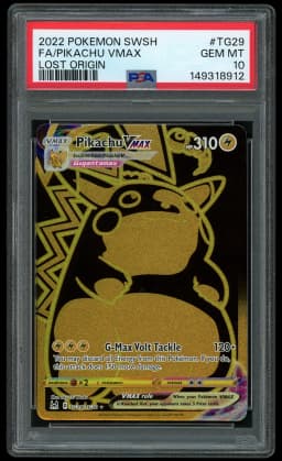 2022 Lost Origin Pikachu VMAX #TG29 PSA 10