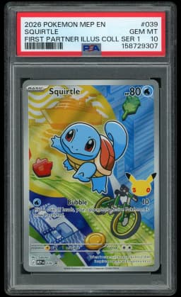 2026 Black Star Promo Squirtle #39 PSA 10