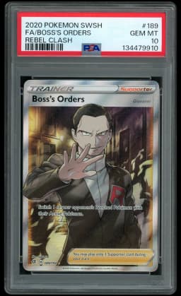 2020 Rebel Clash Boss's Orders #189 PSA 10