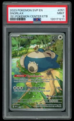 2023 Black Star Promo Snorlax #51 PSA 9