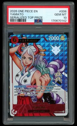2026 Promo Serialized Top Prize Yamato #EB02-006 PSA 10