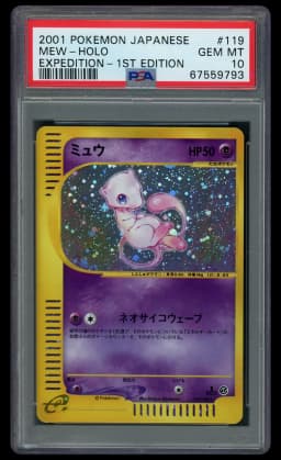 2001 Japanese Expedition 1st Edition Mew #119 PSA 10