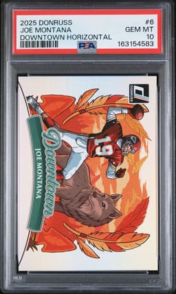 2025 Joe Montana #6 Donruss Downtown Horizontal PSA 10.0