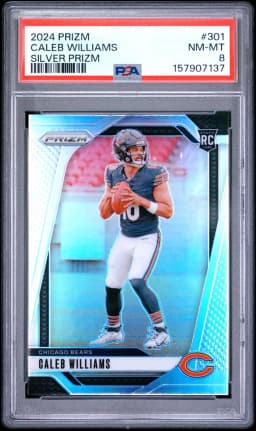 2024 Caleb Williams #301 Prizm Silver PSA 8.0