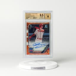 2019 Bowman Draft Chrome Draft Picks Autograph #CDABS Bryson Stott - Orange Refractor (BGS 9.5 GEM MINT)