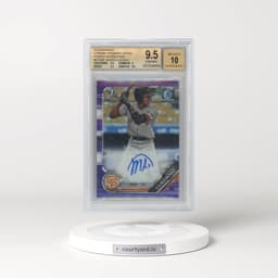 2019 Bowman Chrome Prospect Autographs Purple Refractors #CPAML Marco Luciano (BGS 9.5 GEM MINT)
